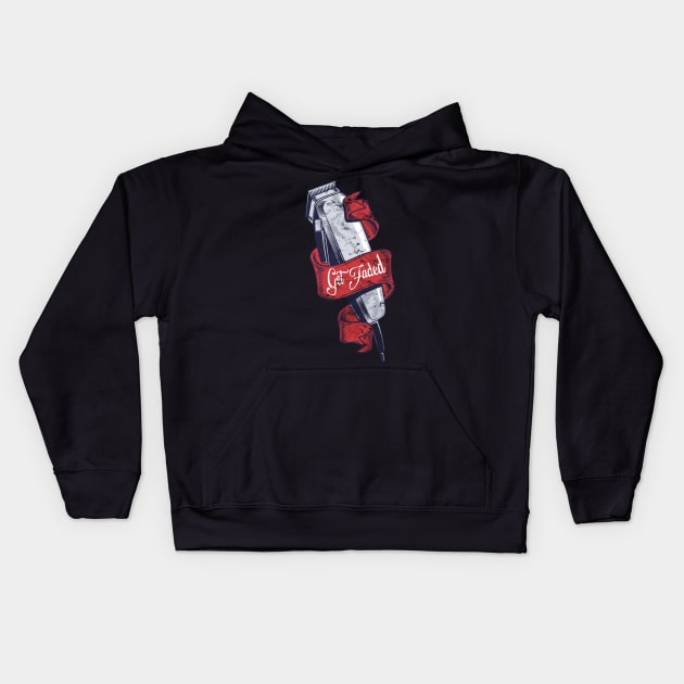 get faded barber Kids Hoodie by JayD World